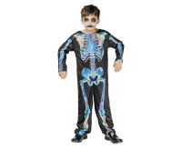 Costume for child Prison Skeleton (double sided jumpsuit), size 130/140 cm